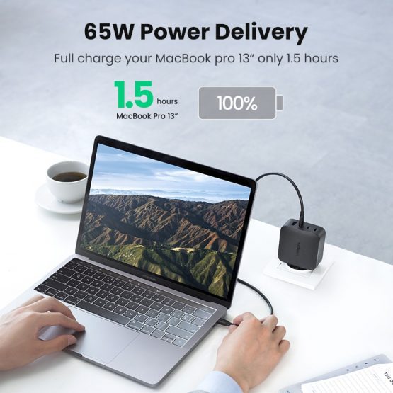 Củ sạc nhanh 100W GaN Nexode 4 cổng, 3 USB Type-C và 1 USB Type-A Hỗ trợ QC4+, PD3.0 Ugreen 40737