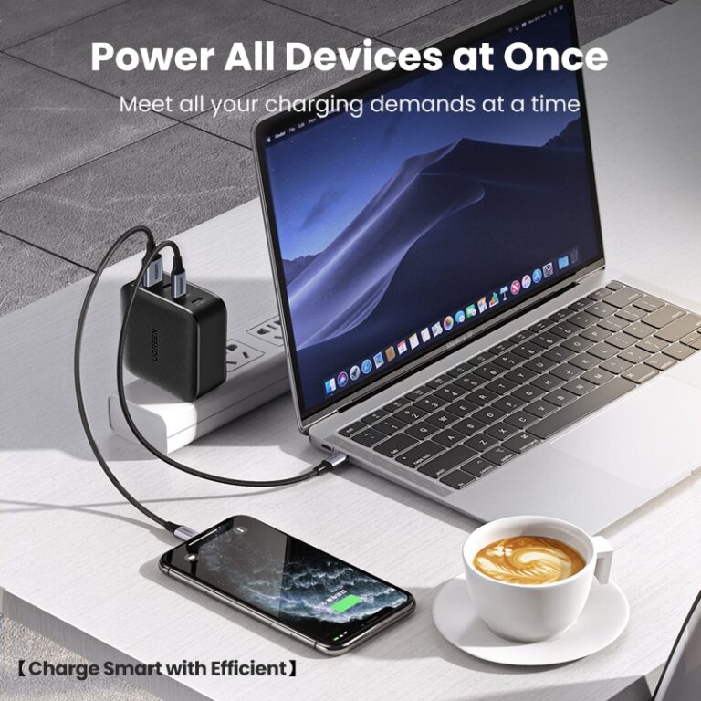 Củ sạc nhanh 100W GaN Nexode 4 cổng, 3 USB Type-C và 1 USB Type-A Hỗ trợ QC4+, PD3.0 Ugreen 40737