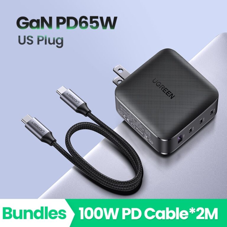 Củ sạc nhanh 100W GaN Nexode 4 cổng, 3 USB Type-C và 1 USB Type-A Hỗ trợ QC4+, PD3.0 Ugreen 40737