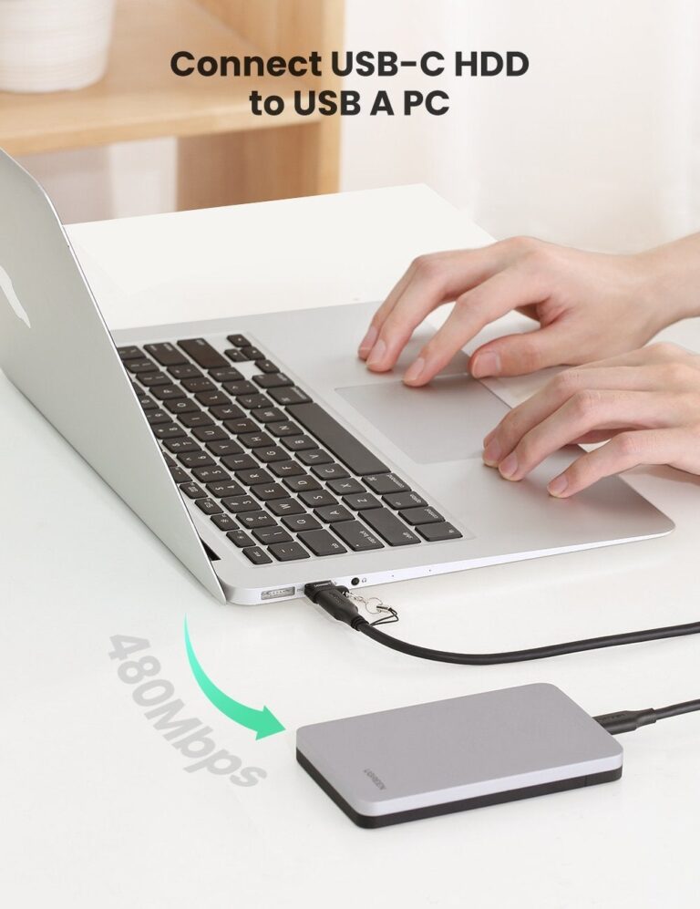 Đầu chuyển đổi USB Type-A sang Type-C hỗ trợ sạc nhanh 18w, dữ liệu Ugreen 50568 cao cấp