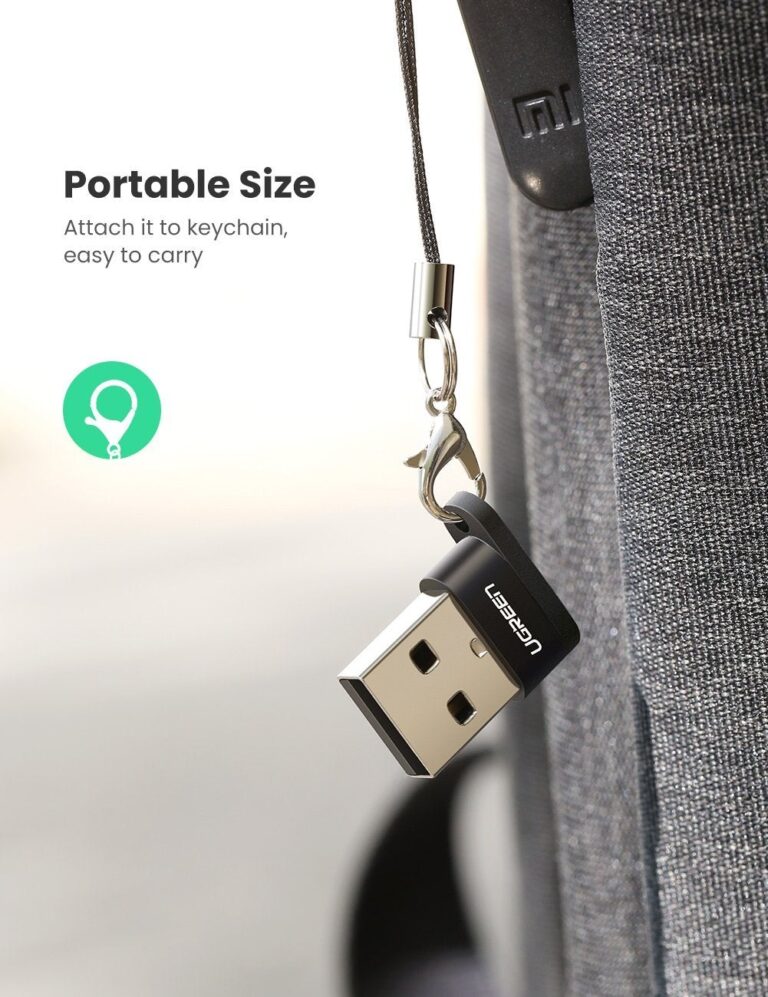 Đầu chuyển đổi USB Type-A sang Type-C hỗ trợ sạc nhanh 18w, dữ liệu Ugreen 50568 cao cấp