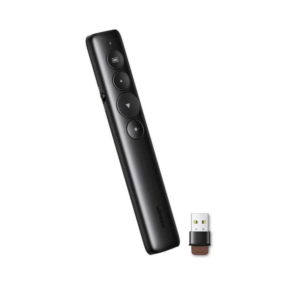 Bút trình chiếu Laser không dây chính hãng Ugreen 50654 cao cấp (Led đỏ, chiếu xa 200M)