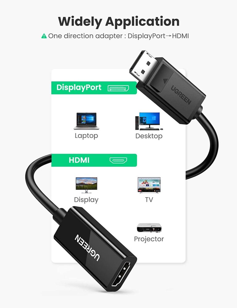 Cáp chuyển đổi Displayport to HDMI hỗ trợ 4K@60Hz chính hãng Ugreen 70694 cao cấp