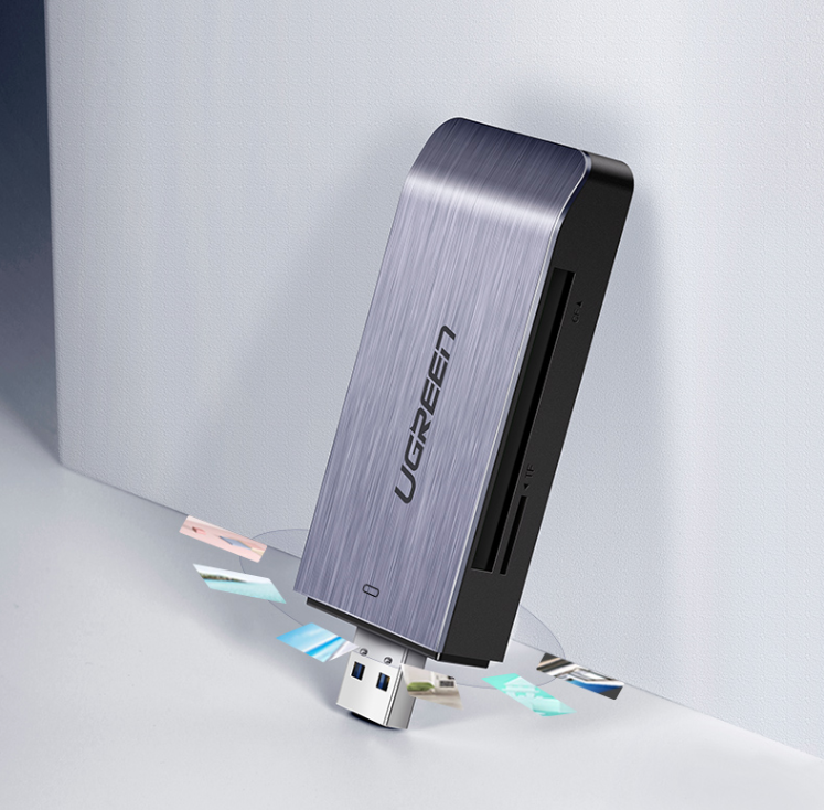 Đầu đọc thẻ USB 3.0 hỗ trợ SD/TF/CF/MS chính hãng Ugreen 50541 cao cấp