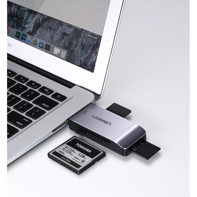 Đầu đọc thẻ USB 3.0 hỗ trợ SD/TF/CF/MS chính hãng Ugreen 50541 cao cấp
