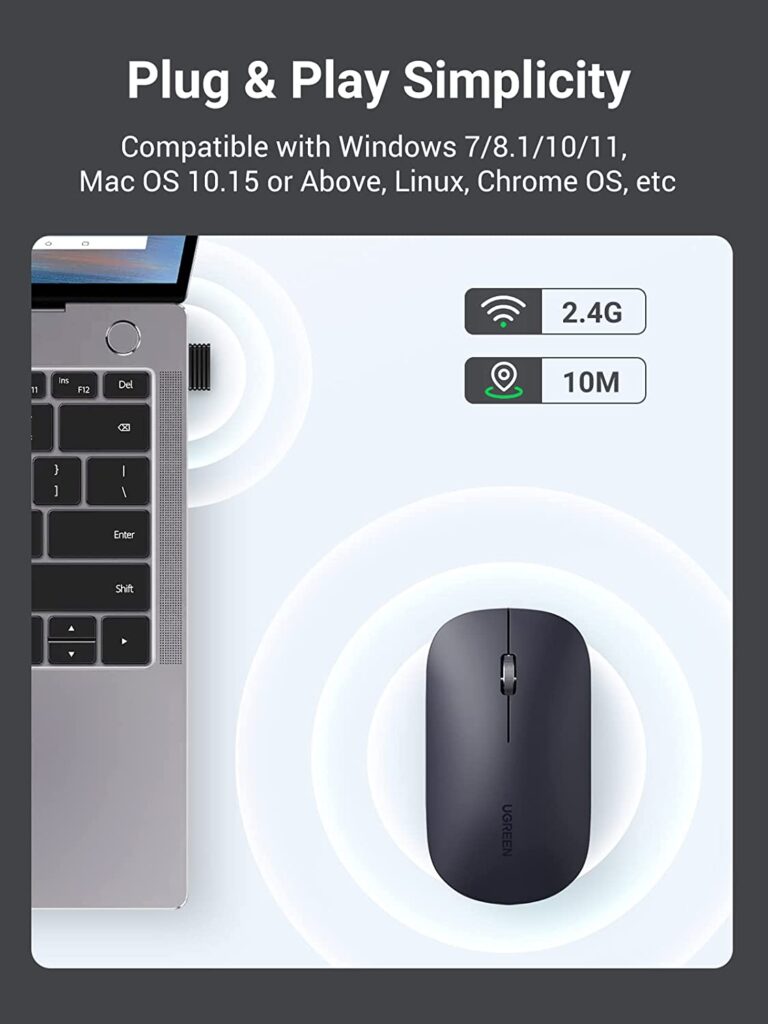 Chuột máy tính không dây Silent Ugreen 90673