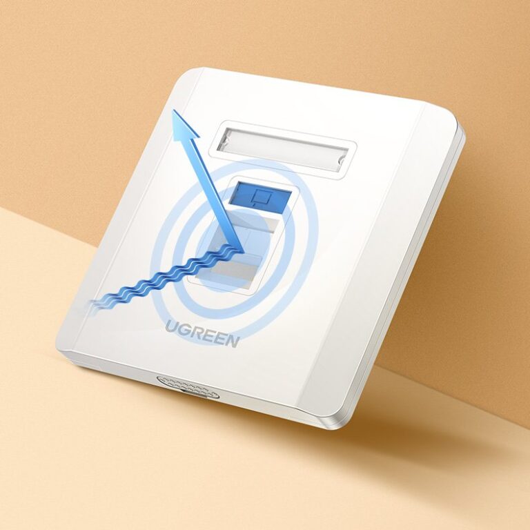 Mặt Wall Plate 1 cổng mạng âm tường Ugreen 80180 cao cấp