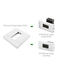 Mặt âm tường HDMI-VGA-AV cao cấp Ugreen 20316 Chính hãng