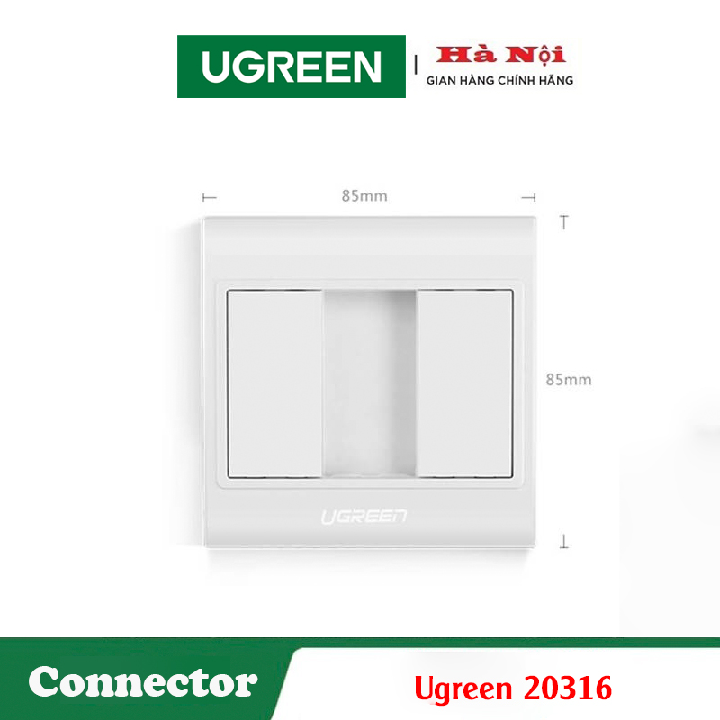 Mặt âm tường HDMI-VGA-AV cao cấp Ugreen 20316 Chính hãng