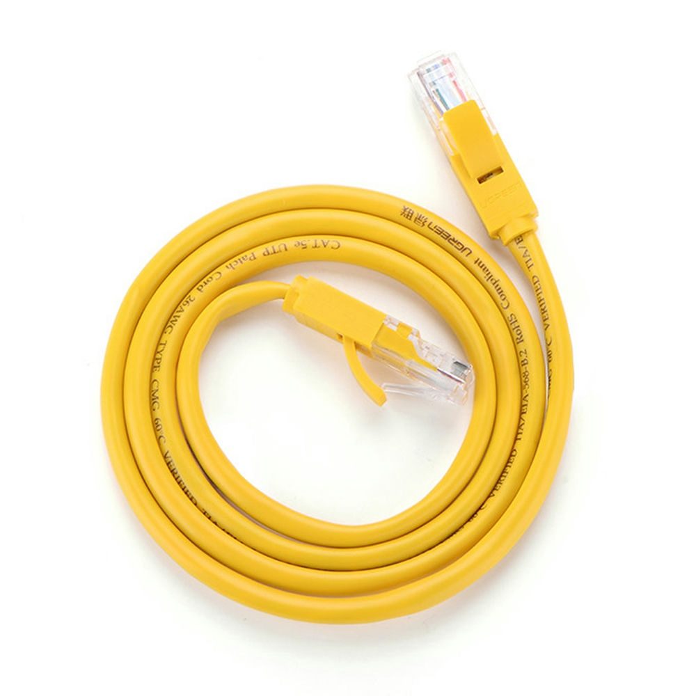 Cáp mạng đúc sẵn Cat5e 3M Ugreen 11232 màu vàng cao cấp