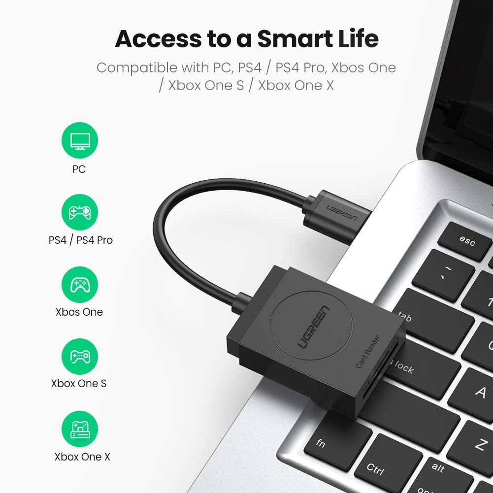 Đầu đọc thẻ USB 3.0 hỗ trợ SD/TF chính hãng Ugreen 20250 cao cấp
