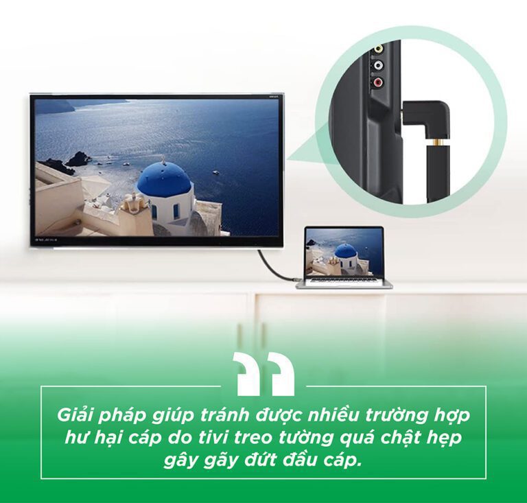 Đầu nối HDMI vuông góc 90 độ Ugreen 20109 (bẻ xuống)