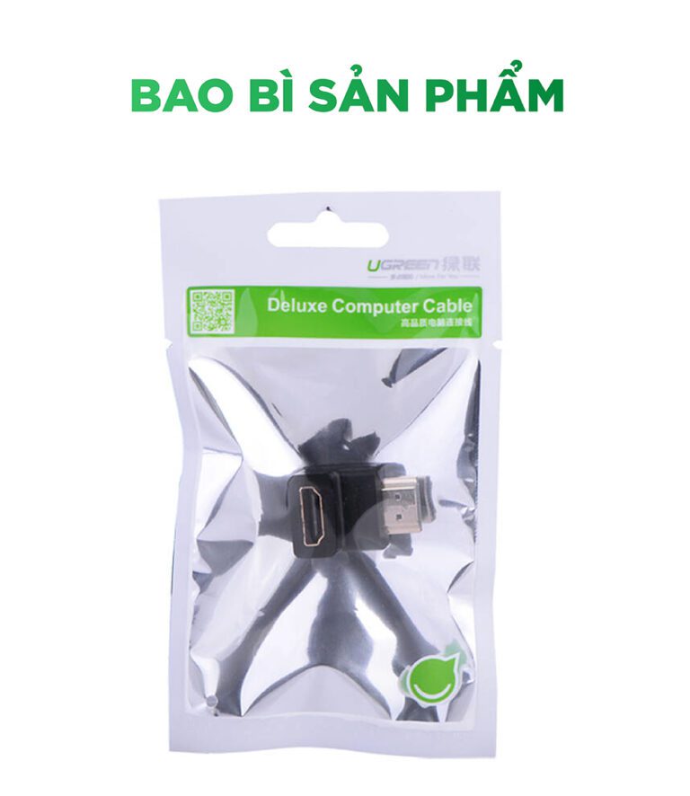 Đầu nối HDMI vuông góc 90 độ Ugreen 20109 (bẻ xuống)