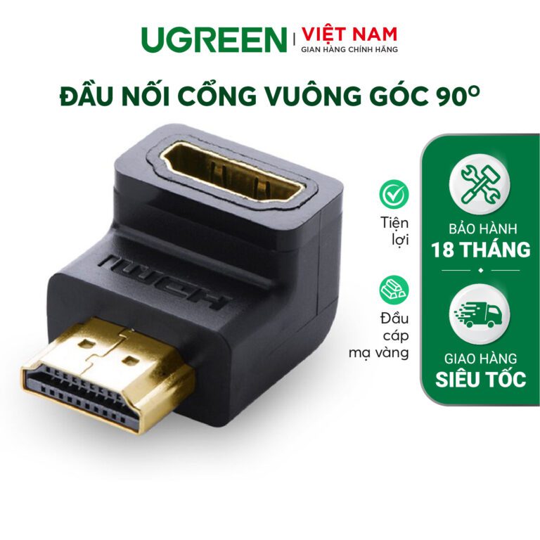 Đầu nối HDMI vuông góc 90 độ Ugreen 20109 (bẻ xuống)