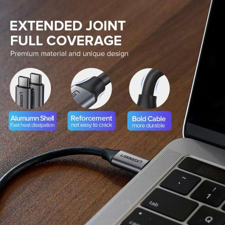 Cáp sạc, truyền dữ liệu USB type-C (Male/Male) dài 1,5m chính hãng Ugreen 50751