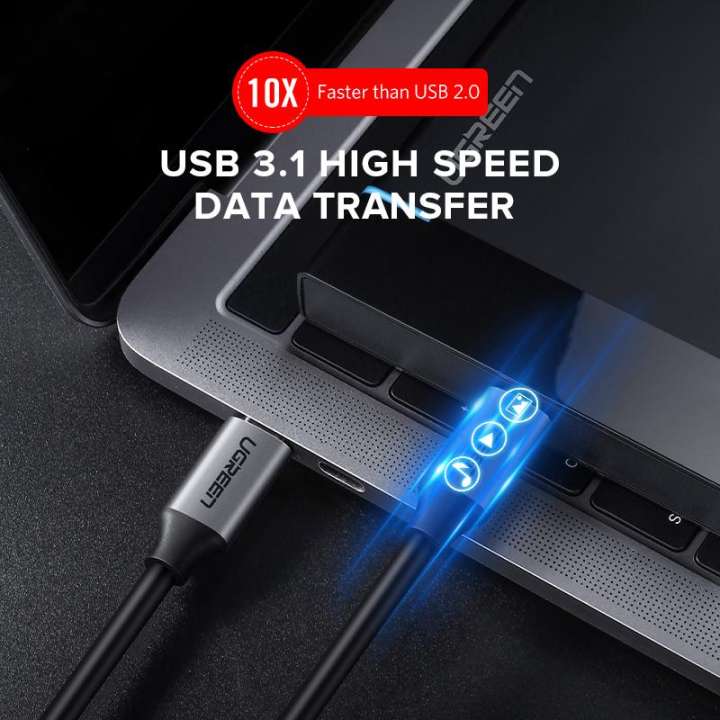Cáp sạc, truyền dữ liệu USB type-C (Male/Male) dài 1,5m chính hãng Ugreen 50751