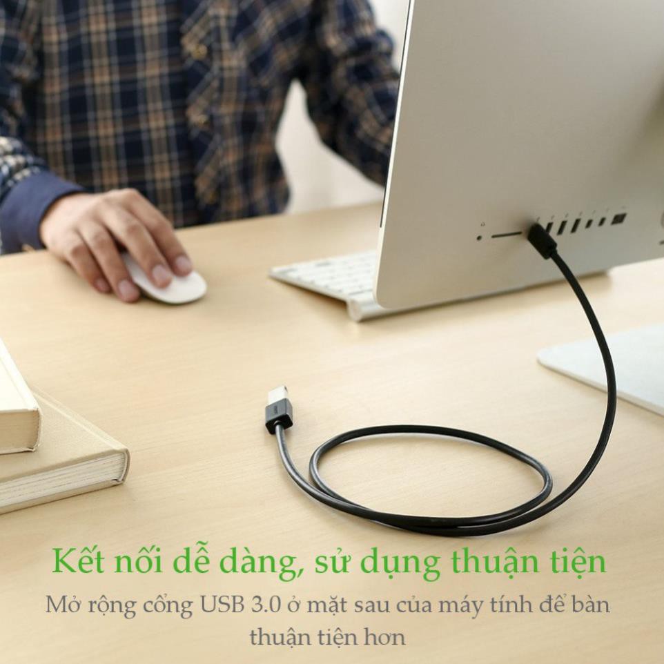 Cáp nối dài USB 3.0 dài 1,5m âm dương Ugreen 30126 chính hãng