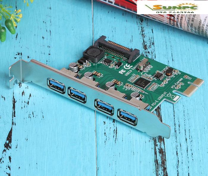 Card chuyển đổi PCI-E to 4 USB 3.0 Chipset NEC720201