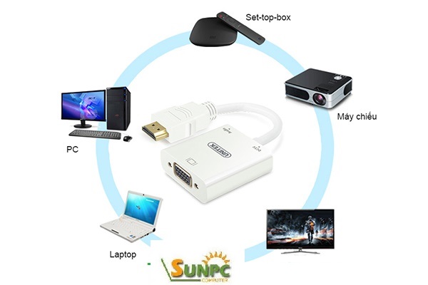 Cáp chuyển đổi Hdmi sang Vga + Audio Unitek (Y6333)