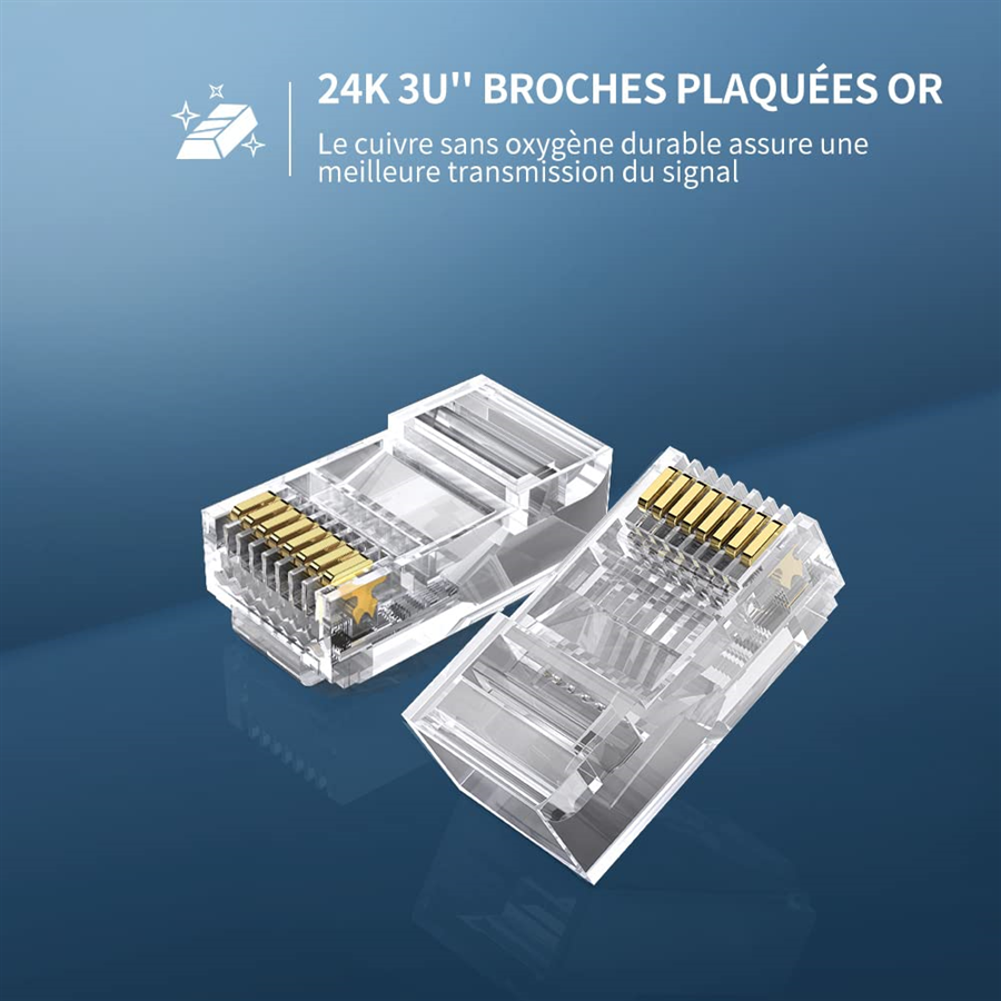 Hạt mạng RJ45 Cat5e 100c/túi chính hãng Ugreen 50246 cao cấp