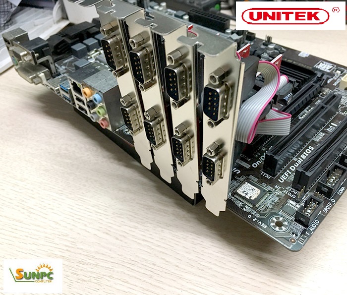 Card PCI-E to 2 RS232 Unitek Y-7504 Moschip MCS9922