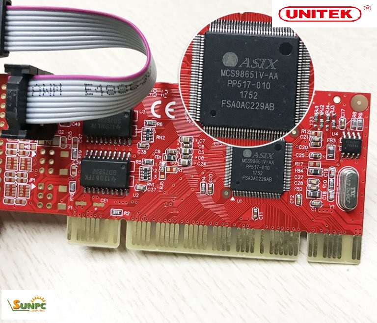 Card PCI to 2 RS232 Unitek Y-7503