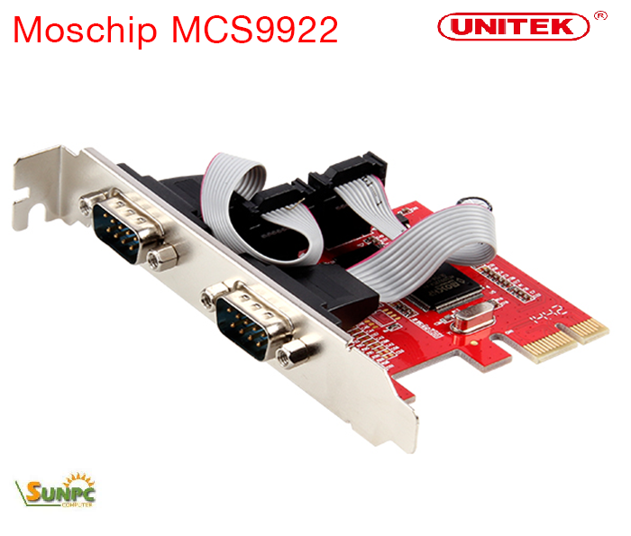 Card PCI-E to 2 RS232 Unitek Y-7504 Moschip MCS9922