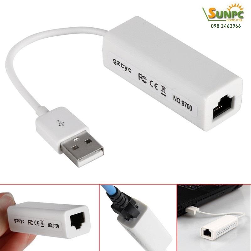 Cáp chuyển đổi LAN USB 2.0 sang Ethernet 10 / 100 RJ45 100Mbps