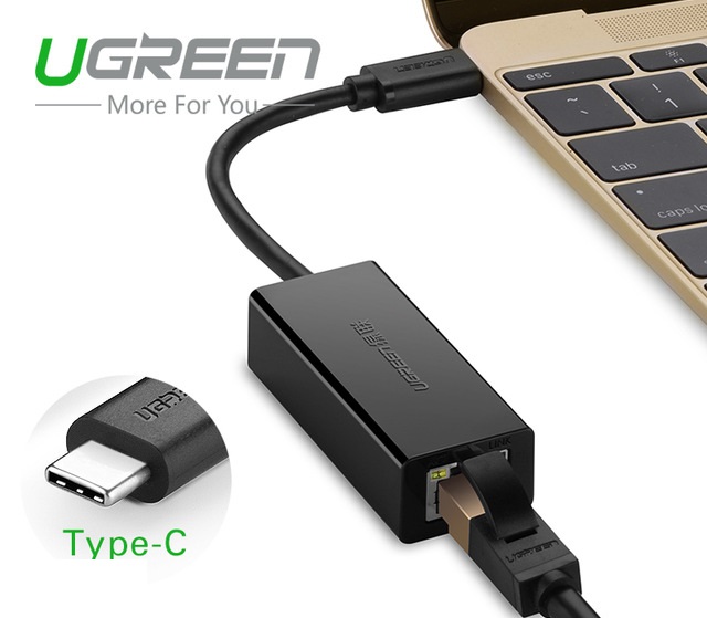 Cáp chuyển Usb Type C to Lan 10/100 Mbps Ugreen 30287 Cao Cấp Chính Hãng