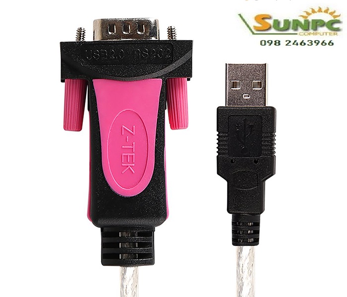 Dây cáp USB to RS232 (USB to com) dài 1.8m Z-TEK ZE533A Chính hãng