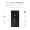 Bộ chia sẻ máy in USB 2.0 từ 4 thiết bị vào 2 máy tính chính hãng Ugreen 30767