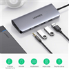 Bộ chuyển đổi USB C to HDMI + VGA + LAN 1Gbps + Hub USB3.0 + SD/TF + Audio Ugreen 80133 cao cấp