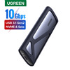 Box ổ cứng SSD M.2 hỗ trợ NVME+SATA USB Type-C 3.2 GEN2 tốc độ 10Gbps Ugreen 90264 cao cấp (Max 2TB)