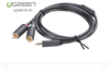 Cáp audio 1 ra 2 RCA (hoa sen) 5M Ugreen 10513 chính hãng