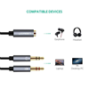 Cáp Audio 3,5mm âm ra 2 đầu 3,5mm 1 Mic 1 loa chính hãng Ugreen 20899 mạ vàng cao cấp