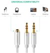 Cáp Audio 3,5mm âm ra 2 đầu 3,5mm 1 Mic 1 loa chính hãng Ugreen 20899 mạ vàng cao cấp