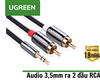 Cáp Audio 3,5mm ra 2 đầu RCA dài 2m chính hãng Ugreen 10584