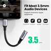 Cáp chuyển đổi âm thanh USB Type-C ra 3.5mm có chip DAC Ugreen 80154 cao cấp (Xám)