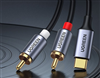 Cáp chuyển đổi âm thanh USB Type-C sang 2 RCA dài 1,5M Ugreen 20193 cao cấp (DAC)