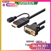 Cáp chuyển đổi HDMI to VGA 1,5m hỗ trợ nguồn chính hãng Ugreen 30449 cao cấp