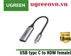 Cáp chuyển đổi USB type-C to HDMI hỗ trợ 4K@60Hz chính hãng Ugreen 70444 bọc nhôm cao cấp