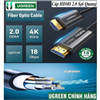 Cáp HDMI 2.0 sợi quang hợp kim kẽm 30m hỗ trợ 4K/60Hz chính hãng Ugreen 50217 cao cấp