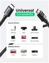 Cáp HDMI 2.1 dài 2M 8K@60Hz 48Gbps hỗ trợ HDR eARC Ugreen 40180 cao cấp