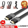 Cáp HDMI dẹt vỏ nhựa 1M trợ 3D 4K Ugreen 30108 Chính hãng