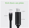 Cáp lập trình Console USB sang RJ45 FTDI dài 3M cho server, switch, hub Cisco Ugreen 60813 cao cấp