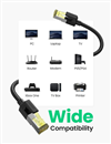 Cáp mạng Cat7 vỏ bọc Nylon dài 2M băng thông 10Gbps 600MHZ Ugreen 80423 cao cấp
