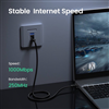 Cáp mạng đúc sẵn CAT6 UTP 26AWG tròn dài 8m Ugreen 20163 cao cấp