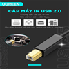 Cáp máy in USB 2.0 dài 1,5m Ugreen 10845 cao cấp