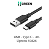 Cáp sạc, dữ liệu USB Type-A 2.0 sang USB Type-C dài 3M Ugreen 60826 cao cấp