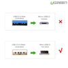 Cáp USB 2.0 to USB Mini 3m mạ vàng Ugreen 10386 Chính hãng